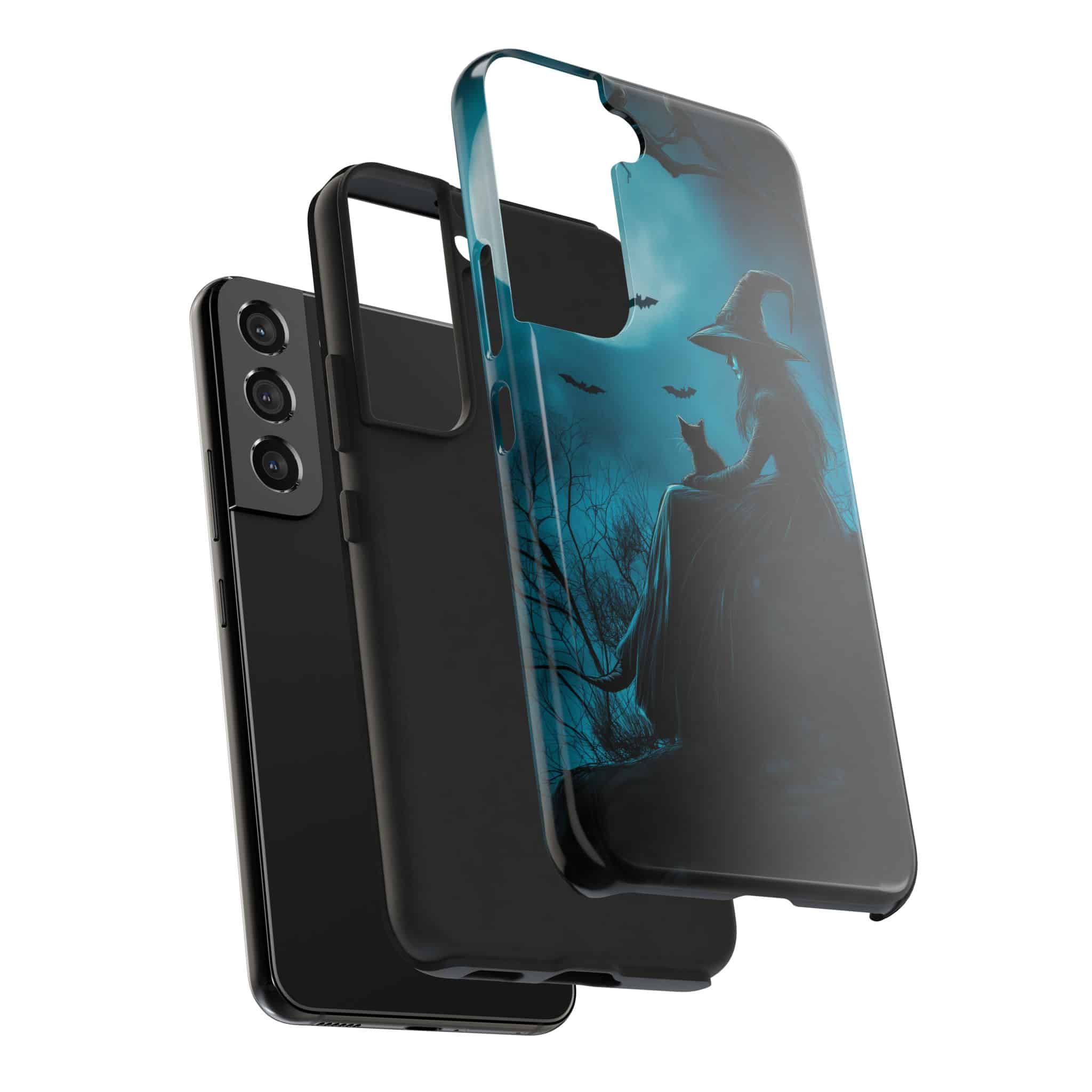 Witch With Black Cat By Moonlight #MJ-W003 Samsung S21, S22, S23, & S24 Tough Phone Cases - Image 12