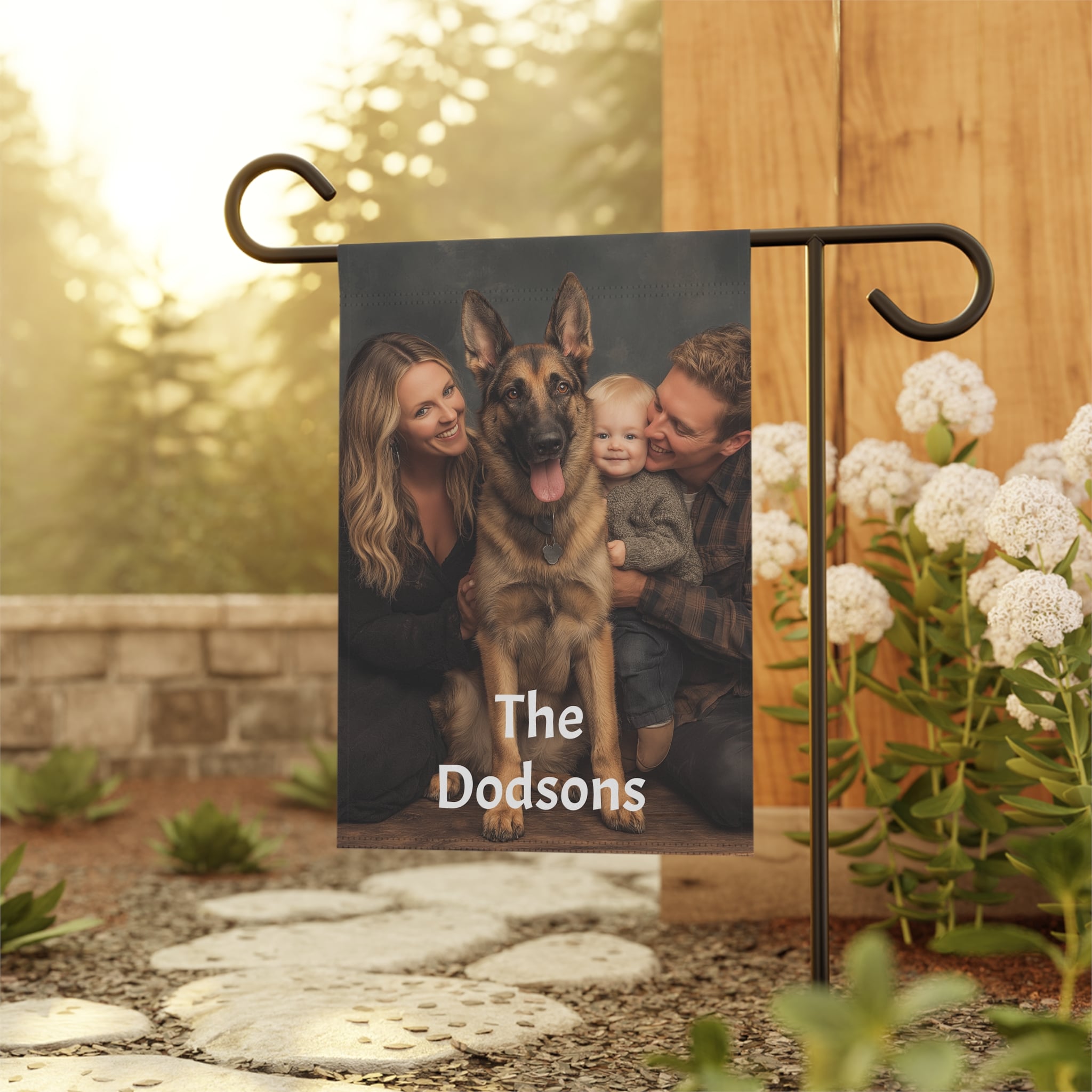 Personalized Photo Garden Flag – Custom Family Name Welcome Banner - Image 5