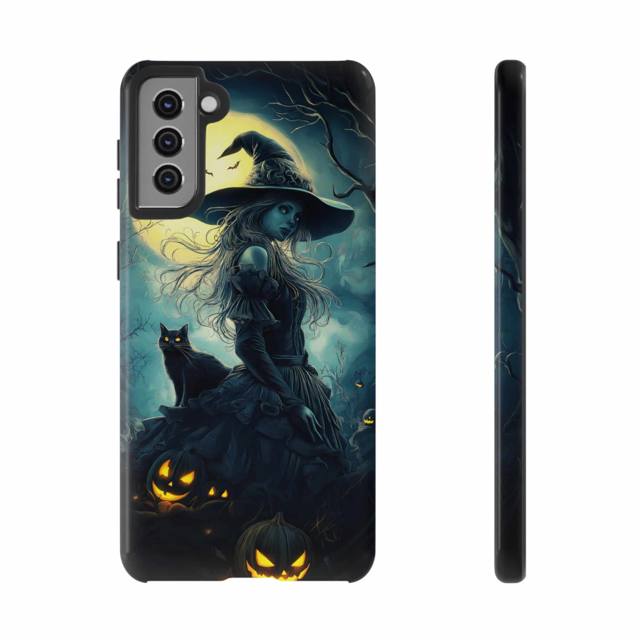 Witch With Black Cat By Moonlight #MJ-W001 Samsung S21, S22, S23, S24 Plus & Ultra Tough Cases