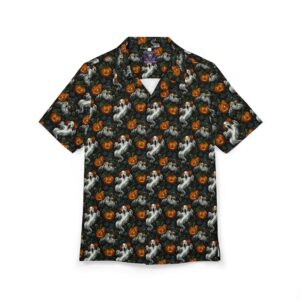 Hawaiian Shirt Ghosts & Pumpkins Pattern 1B