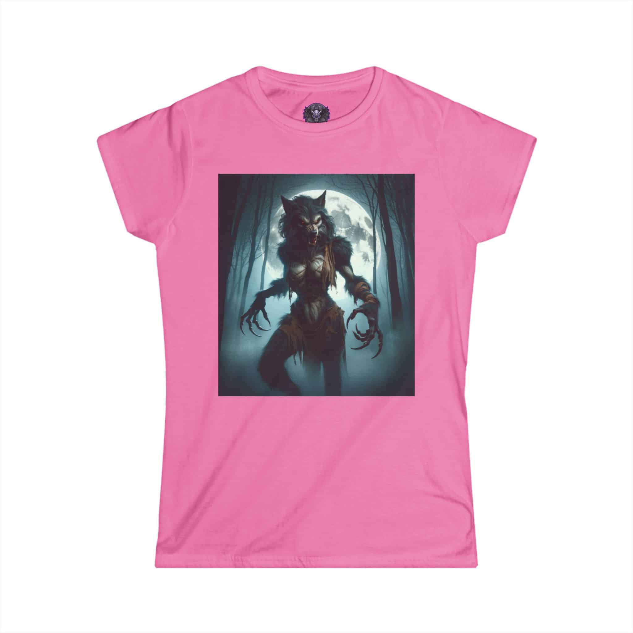 She-Werewolf Full Moon #ML-D-WW01 Women's Softstyle Tee - Image 40