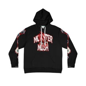 Monster Mosh 2024 Tour Wolfie On Drums MM-D004 Men's Hoodie (AOP)
