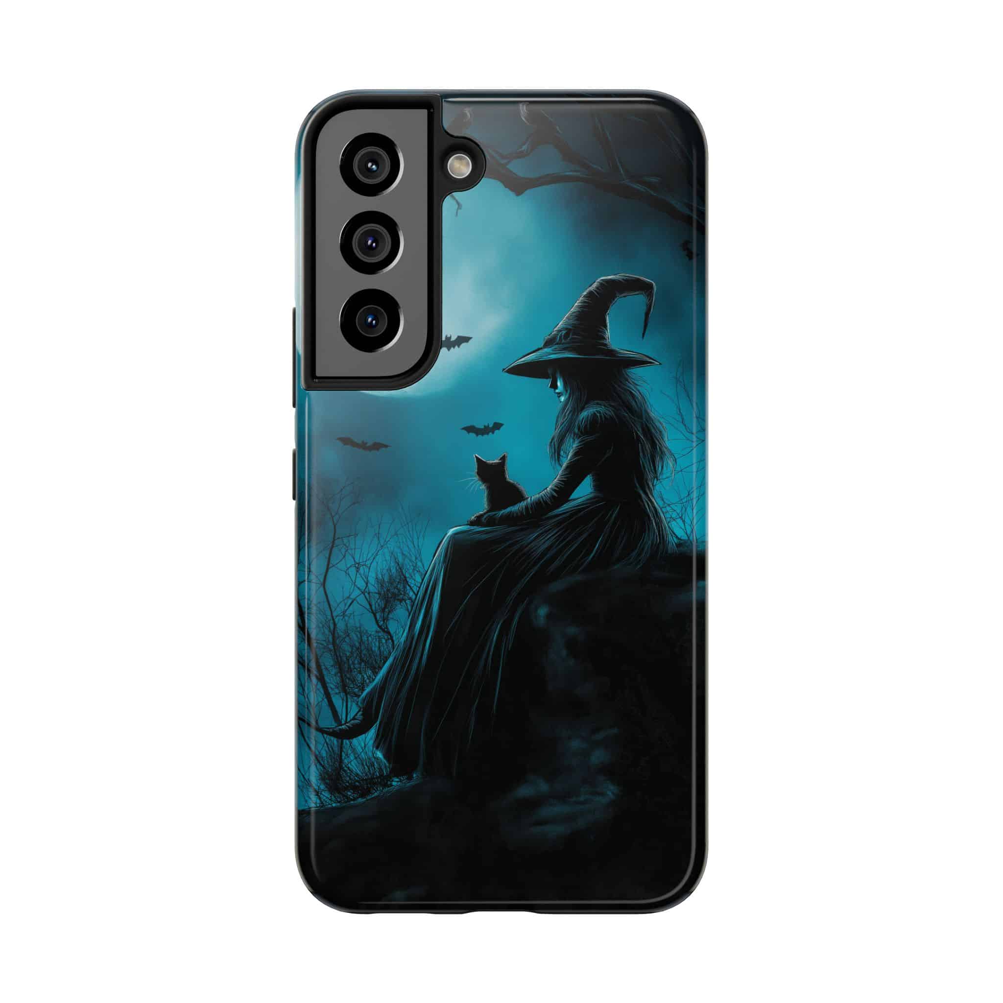 Witch With Black Cat By Moonlight #MJ-W003 Samsung S21, S22, S23, & S24 Tough Phone Cases - Image 9