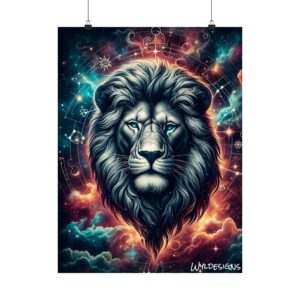 Lion In The Sky WD-D014 By Wyldesigns Matte Vertical Posters