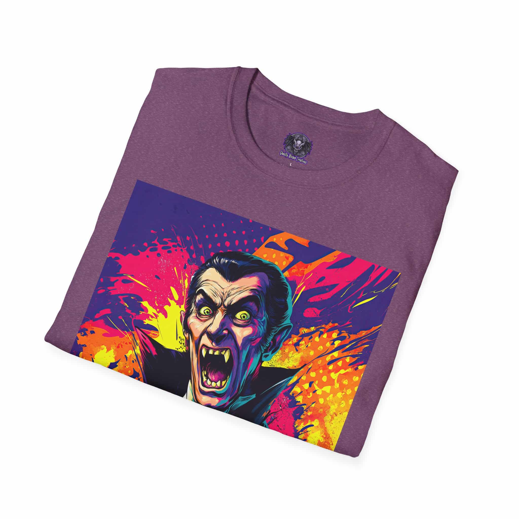 Dracula Pop Art 60's Style Unisex T-Shirt - Image 48