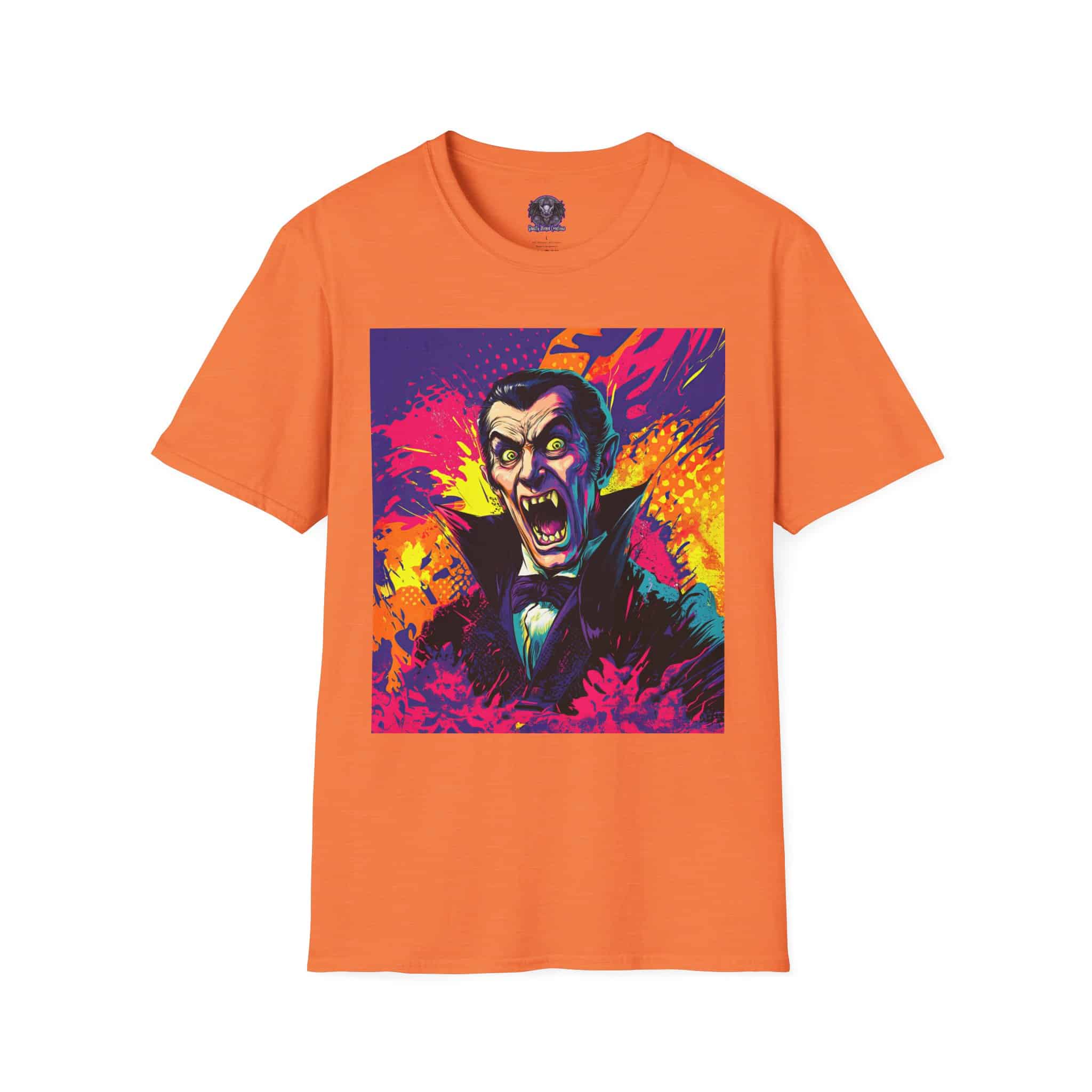 Dracula Pop Art 60's Style Unisex T-Shirt - Image 41