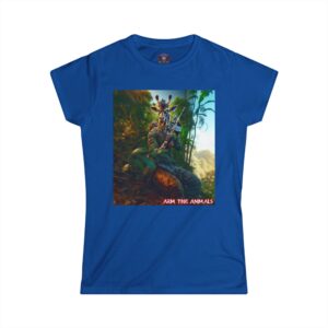 Arm The Animals: Hunter Giraffe #AA-D-Gi002 Women's Softstyle Tee