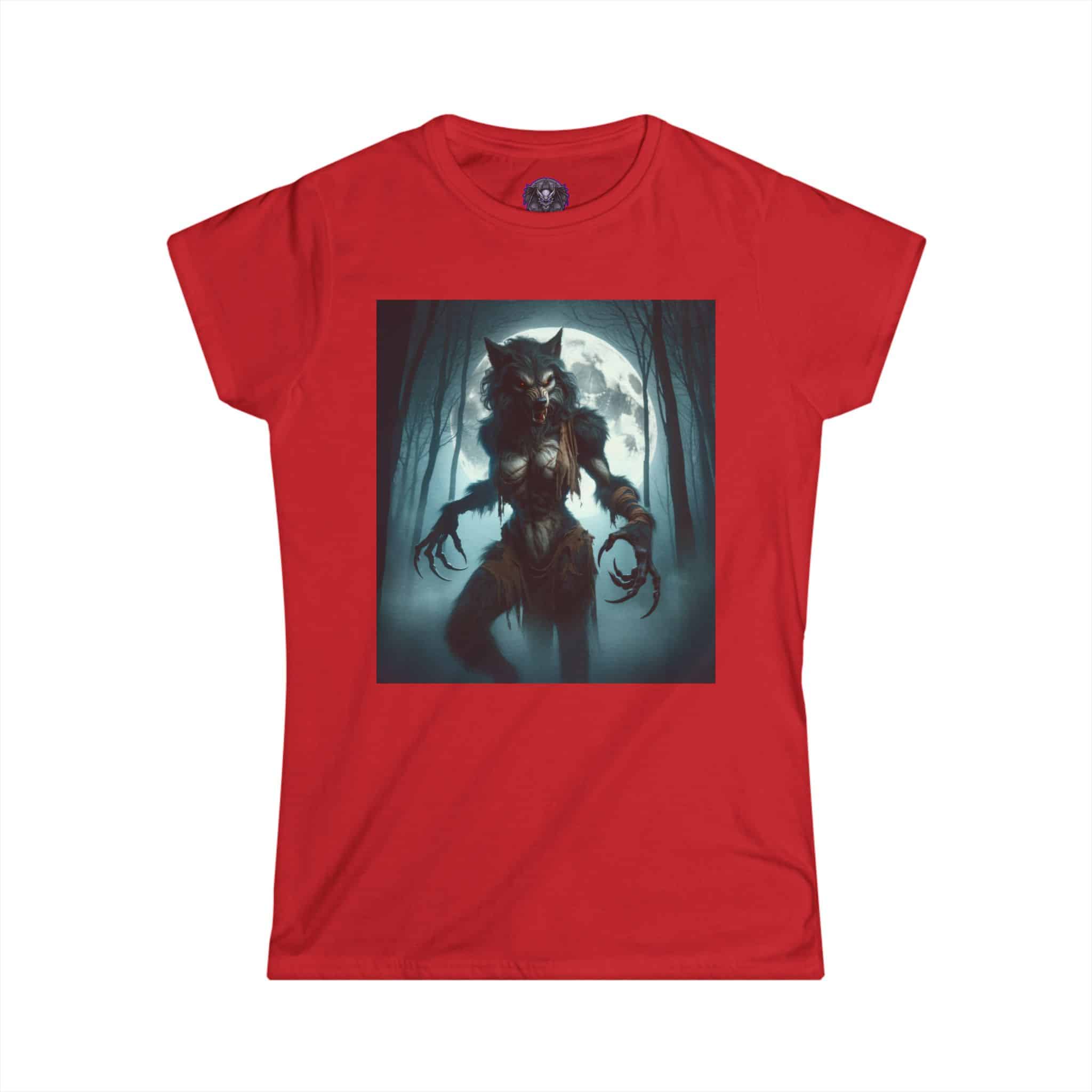 She-Werewolf Full Moon #ML-D-WW01 Women's Softstyle Tee - Image 43