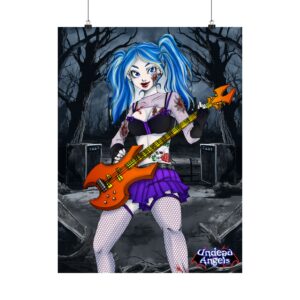 Ashley Undead Angel Bass Guitarist - Classic Art Matte Vertical Posters