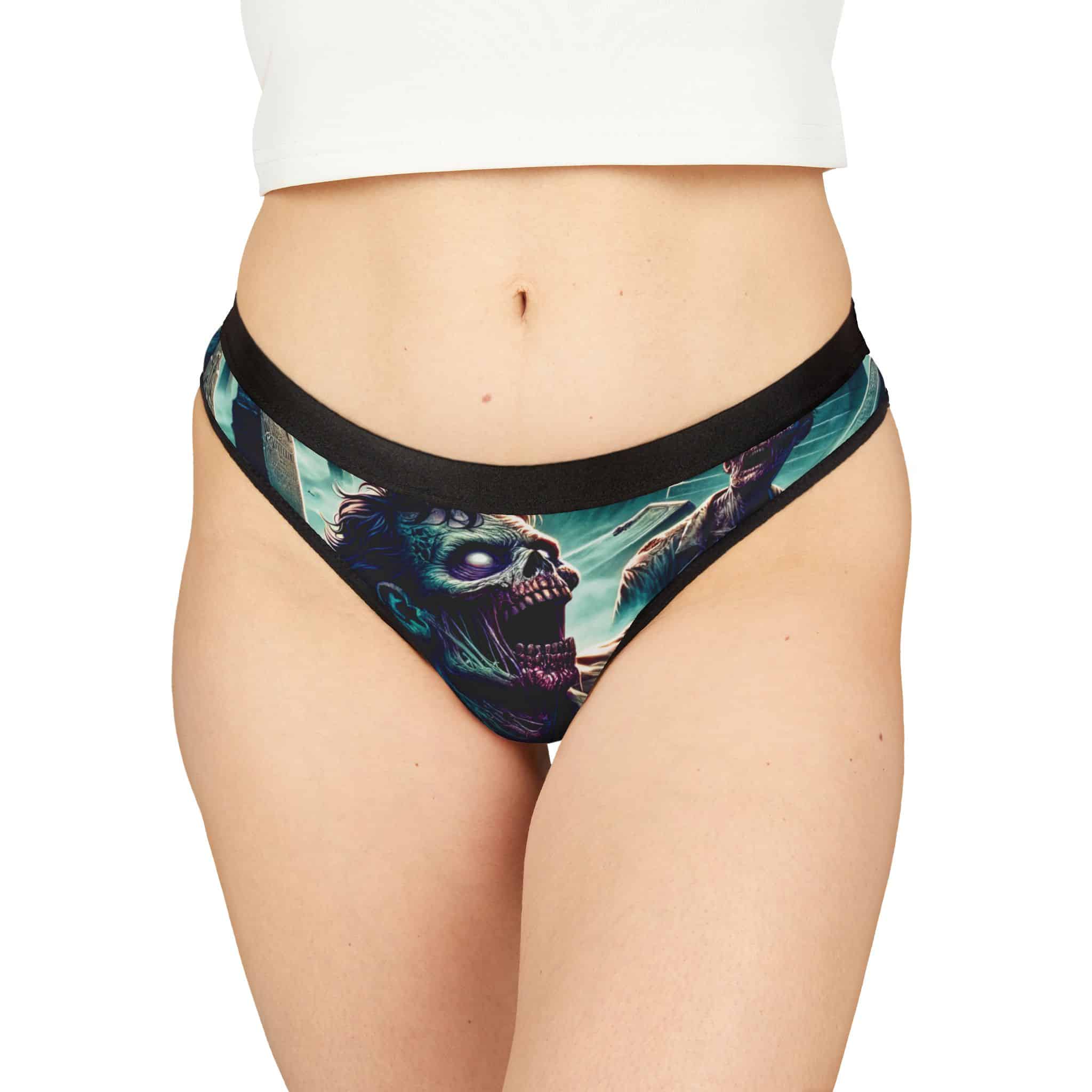 Thong Zombies Emerge Series Women's Thongs Item #DZ-003 Zombies coming out of the ground - Image 3