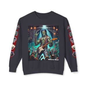 Monster Mosh 2024 Tour Frankie On Guitar MM-D002 Deluxe Unisex Lightweight Crewneck Sweatshirt