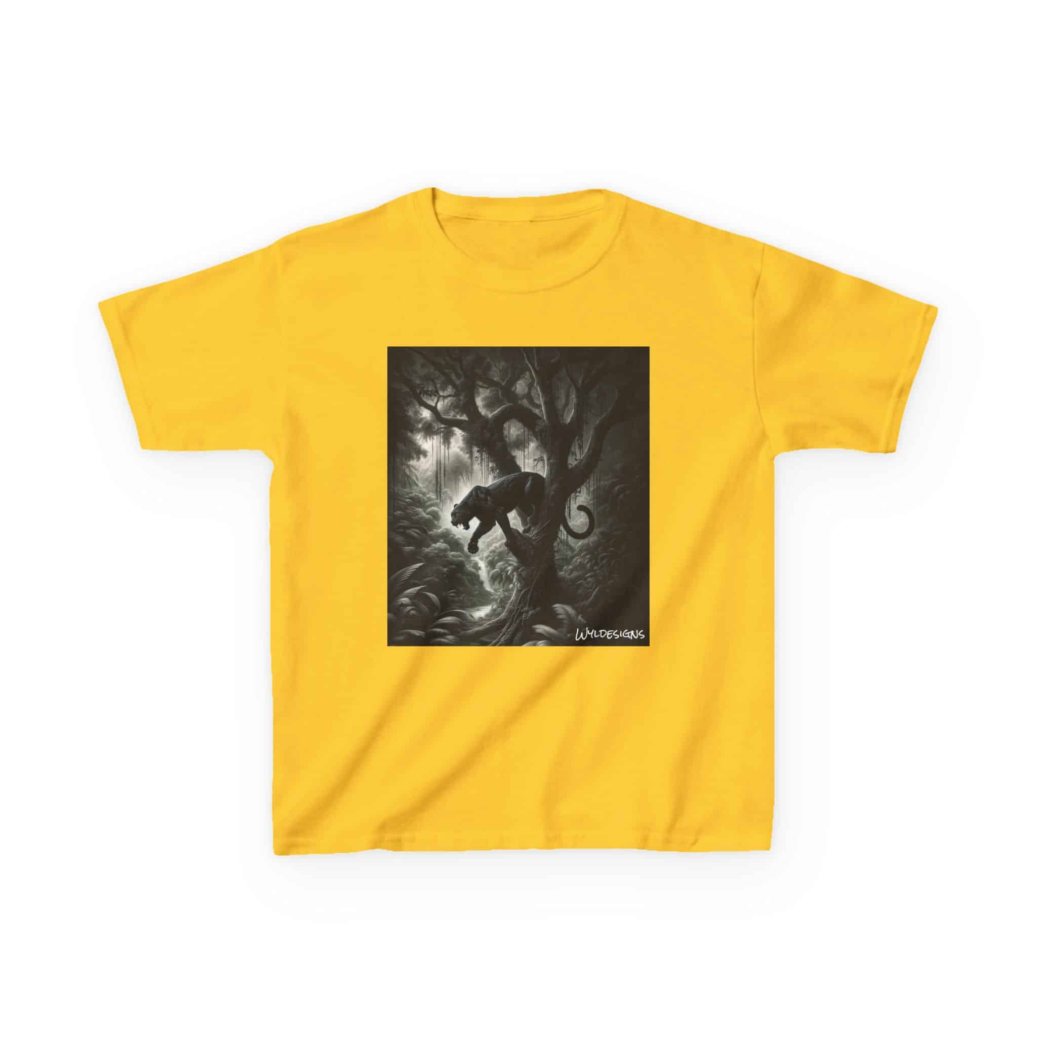 Black Panther WD-D003 By Wyldesigns Kids Heavy Cotton™ Tee - Image 5