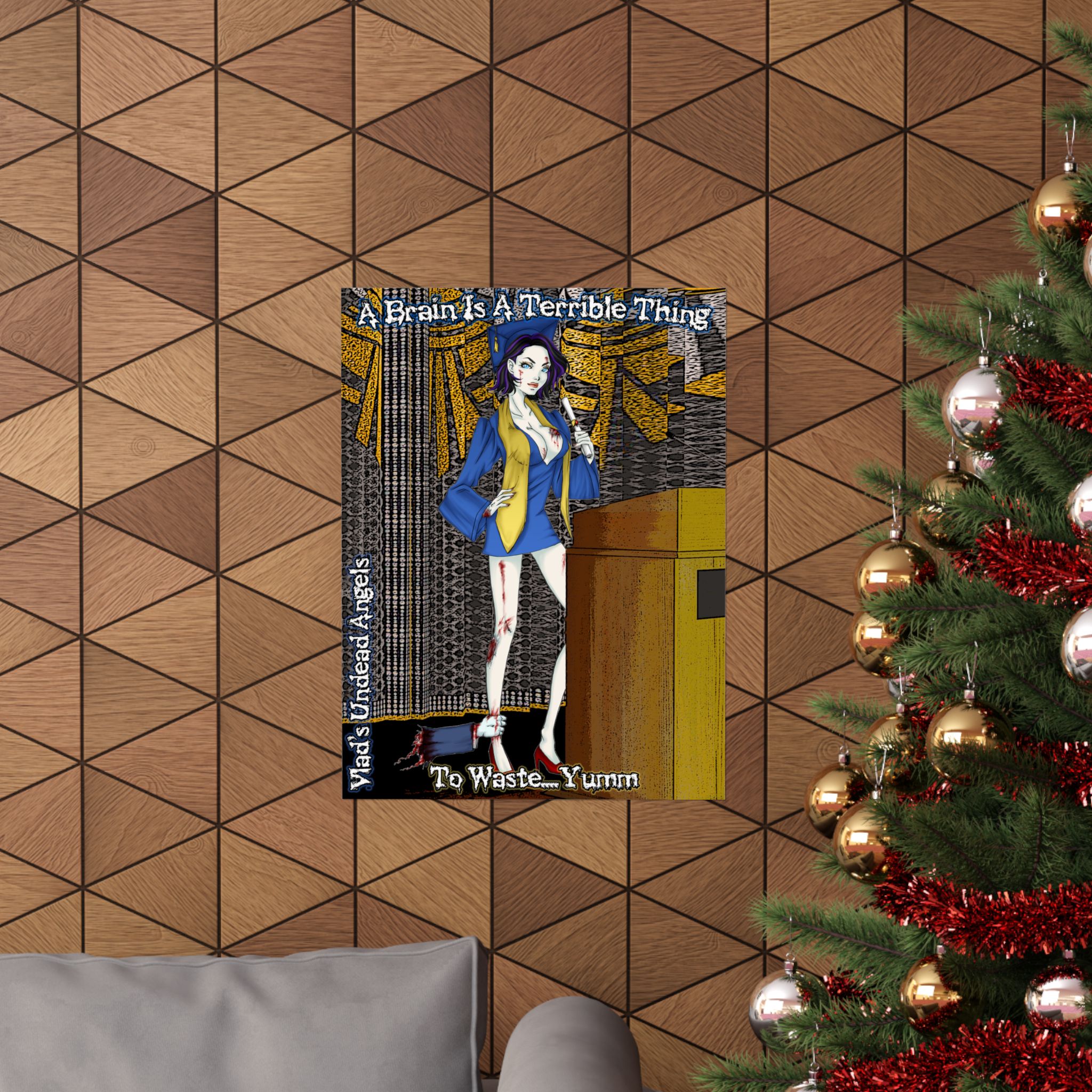 Tiffany Undead Angel Zombie Graduate F1 – Classic Art w/Text Matte Vertical Posters - Image 4