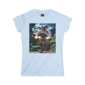 Arm The Animals: Bounty Hunter Elephant #AA-D-El002 Women's Softstyle Tee
