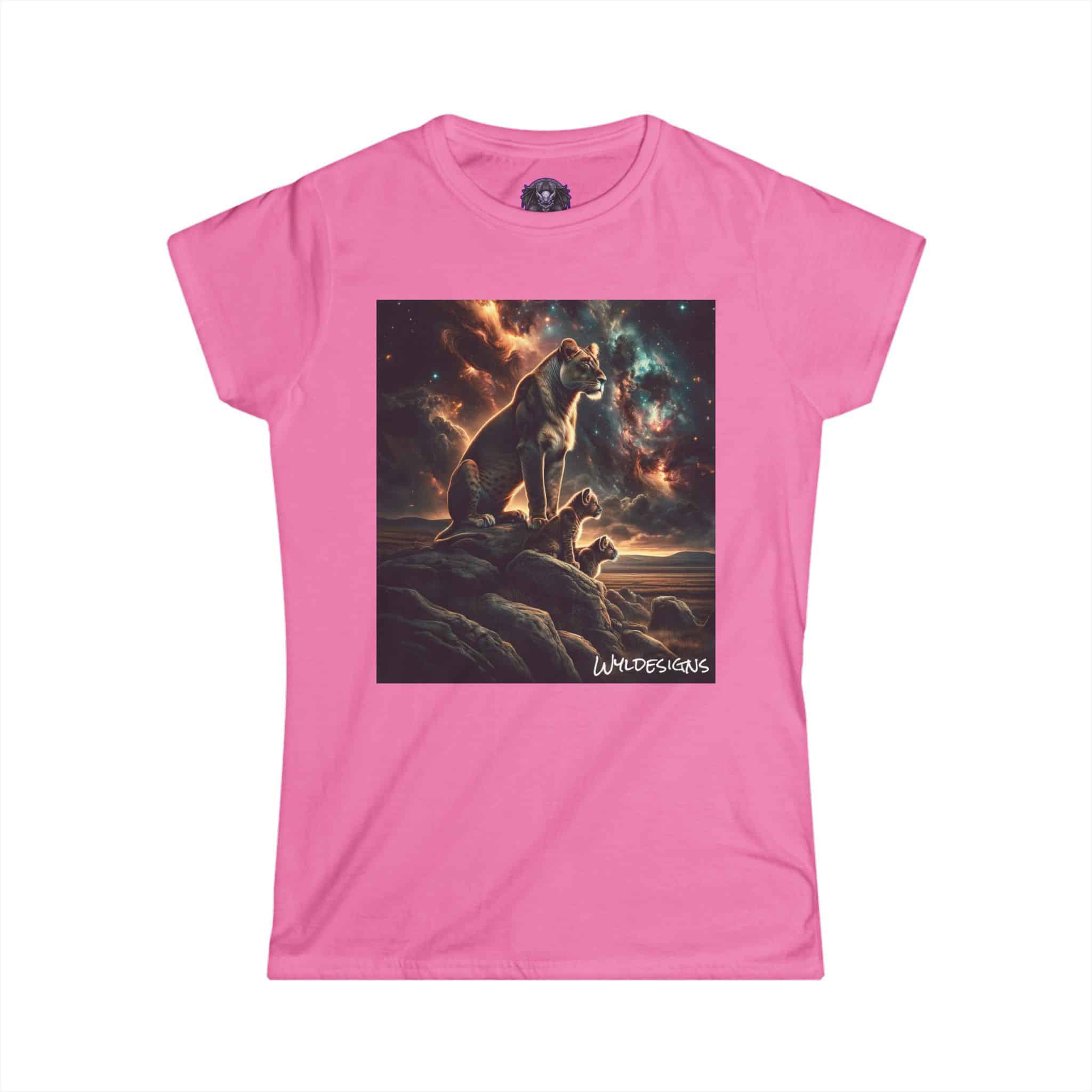 Lioness & Cubs WD-D010 By Wyldesigns Women's Softstyle Tee - Image 40
