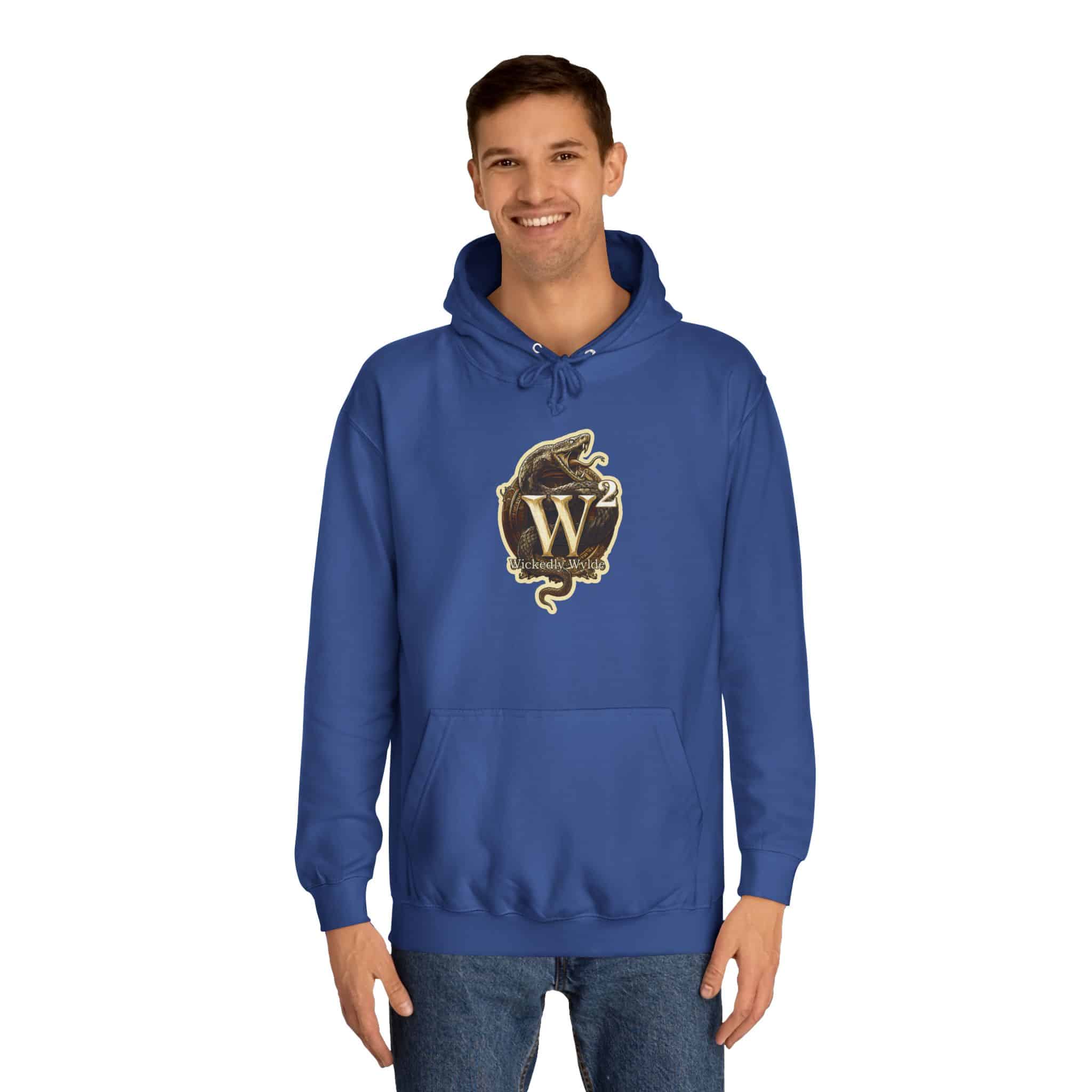 Cosmic Dolphins WD-D008 By Wyldesigns Unisex College Hoodie - Image 15