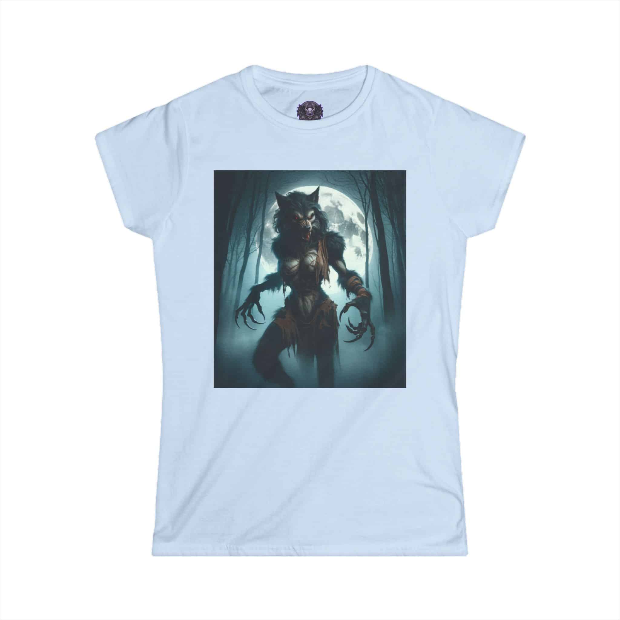 She-Werewolf Full Moon #ML-D-WW01 Women's Softstyle Tee - Image 25
