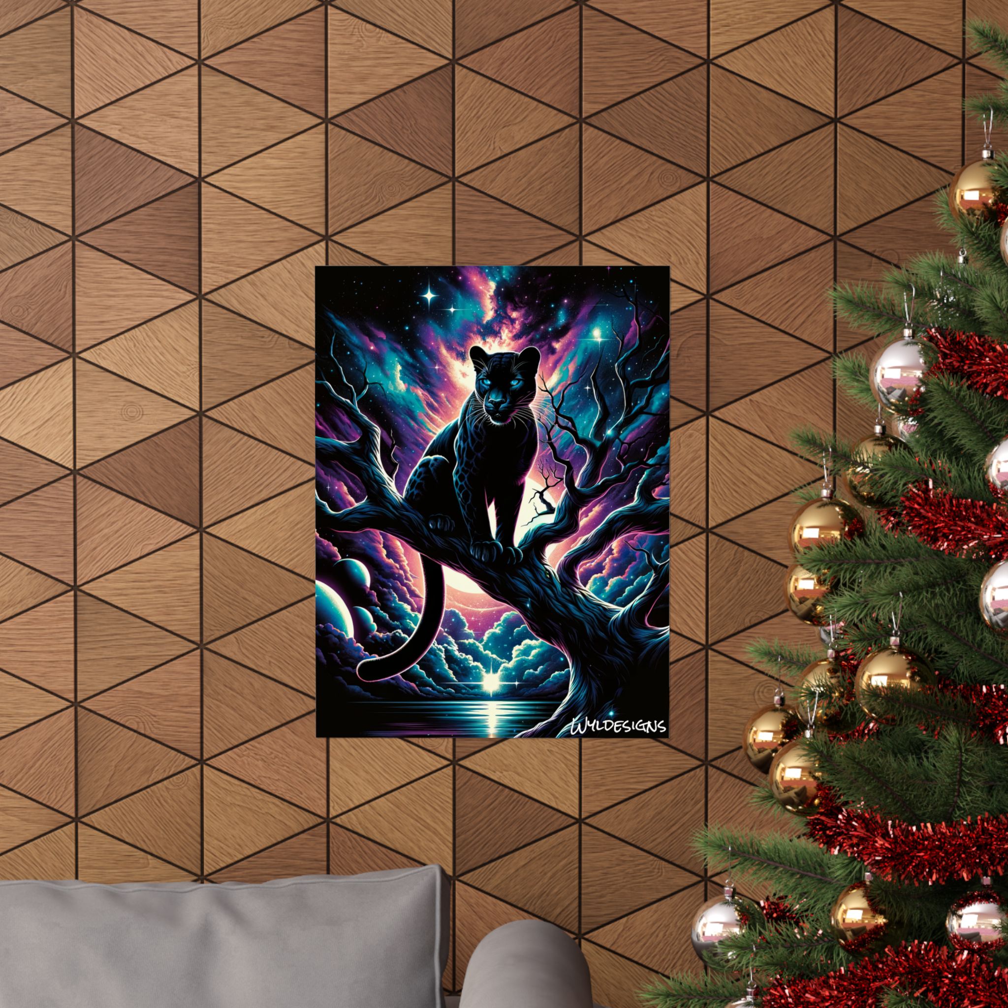 Cosmic Black Panther WD-D009 By Wyldesigns Matte Vertical Posters - Image 4