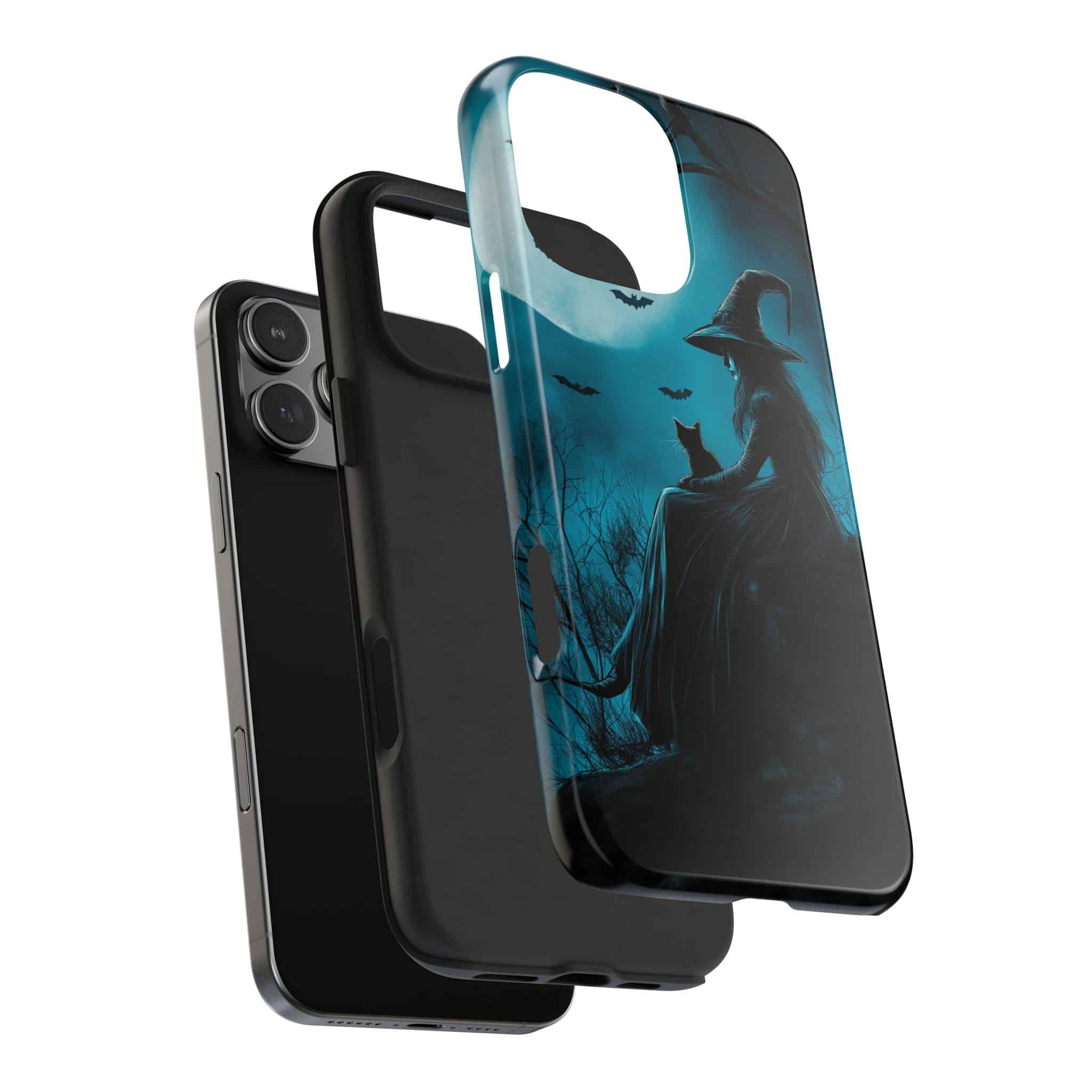 Witch With Black Cat By Moonlight #MJ-W003 iPhone 15 & 16 Tough Phone Cases - Image 22