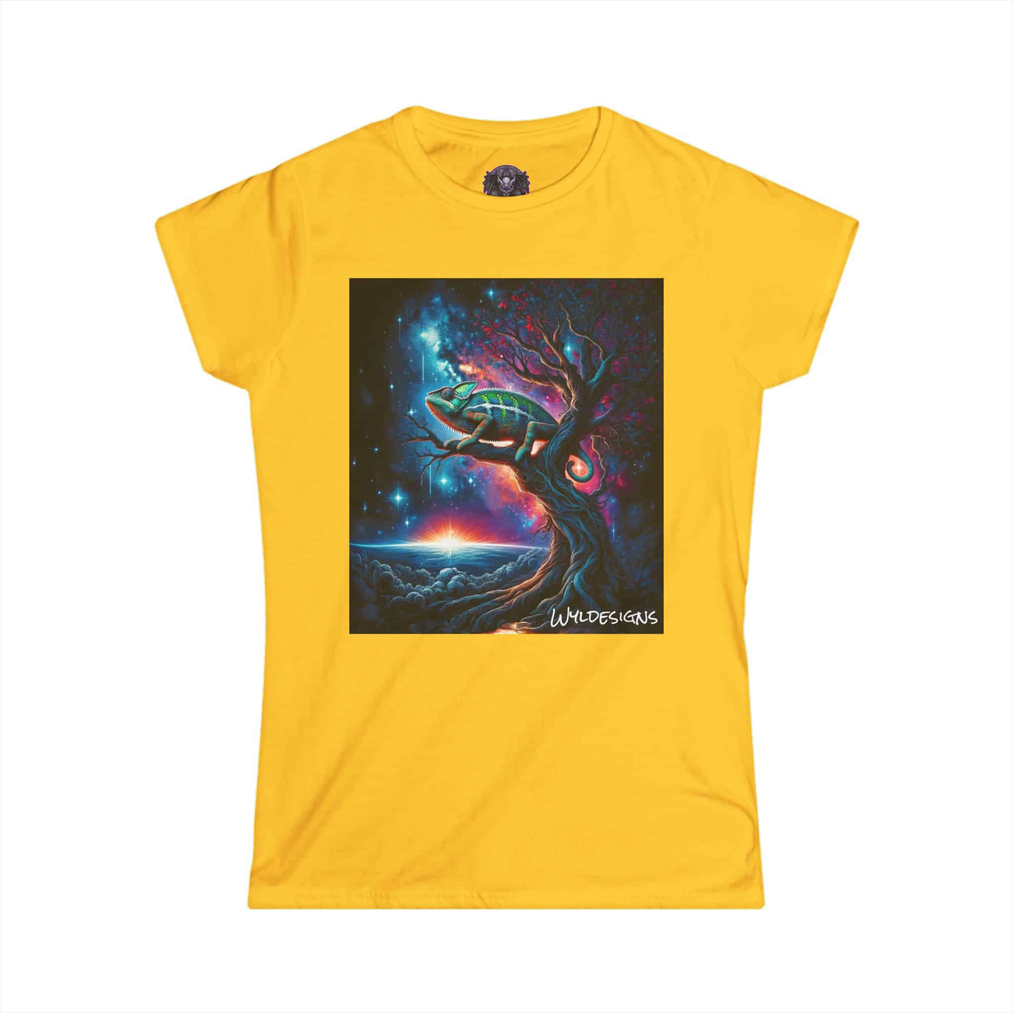 Cosmic Chameleon WD-D004 By Wyldesigns Women's Softstyle Tee - Image 22