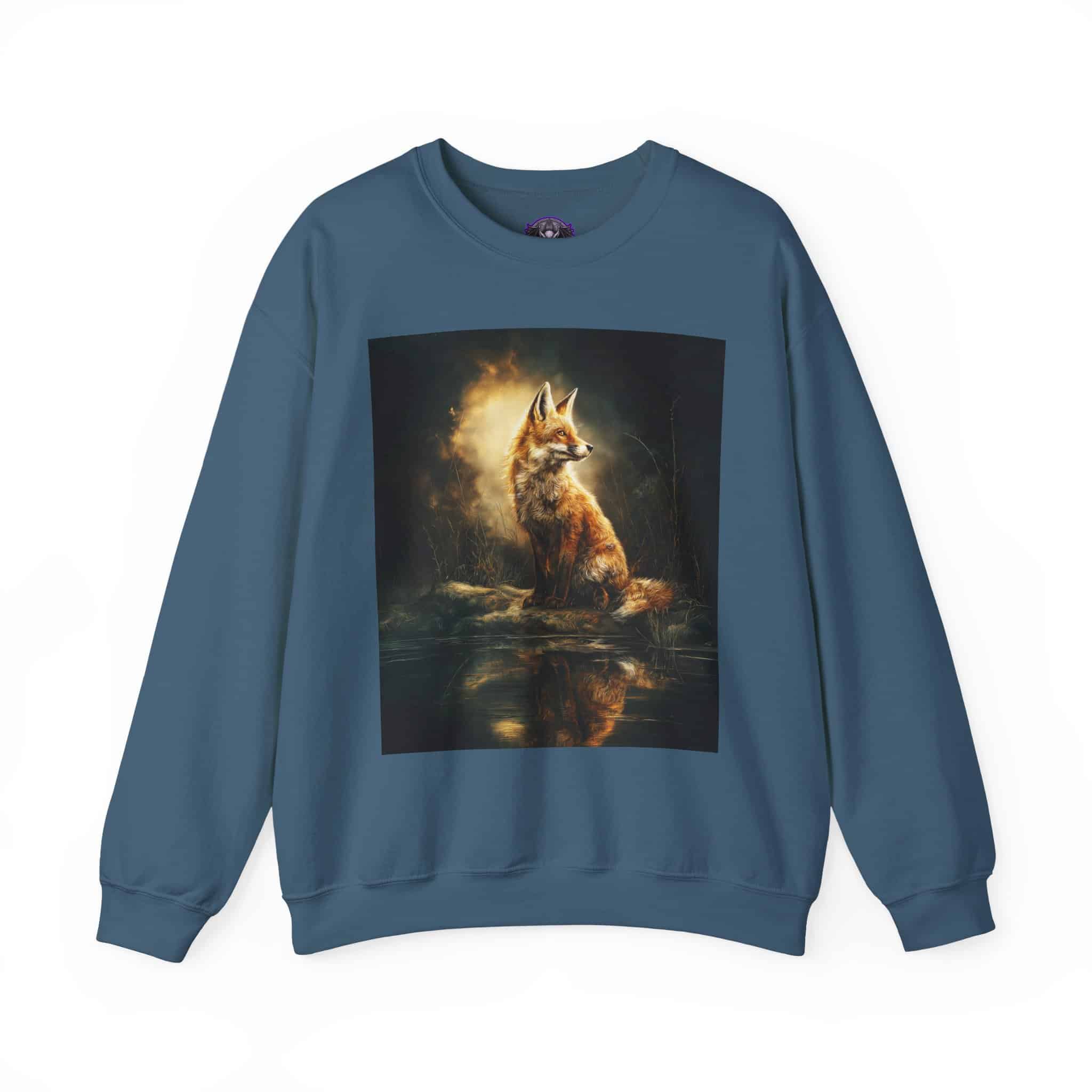 Fox By The Lake Unisex Tee by Wyldesigns Unisex Heavy Blend™ Crewneck Sweatshirt - Image 15