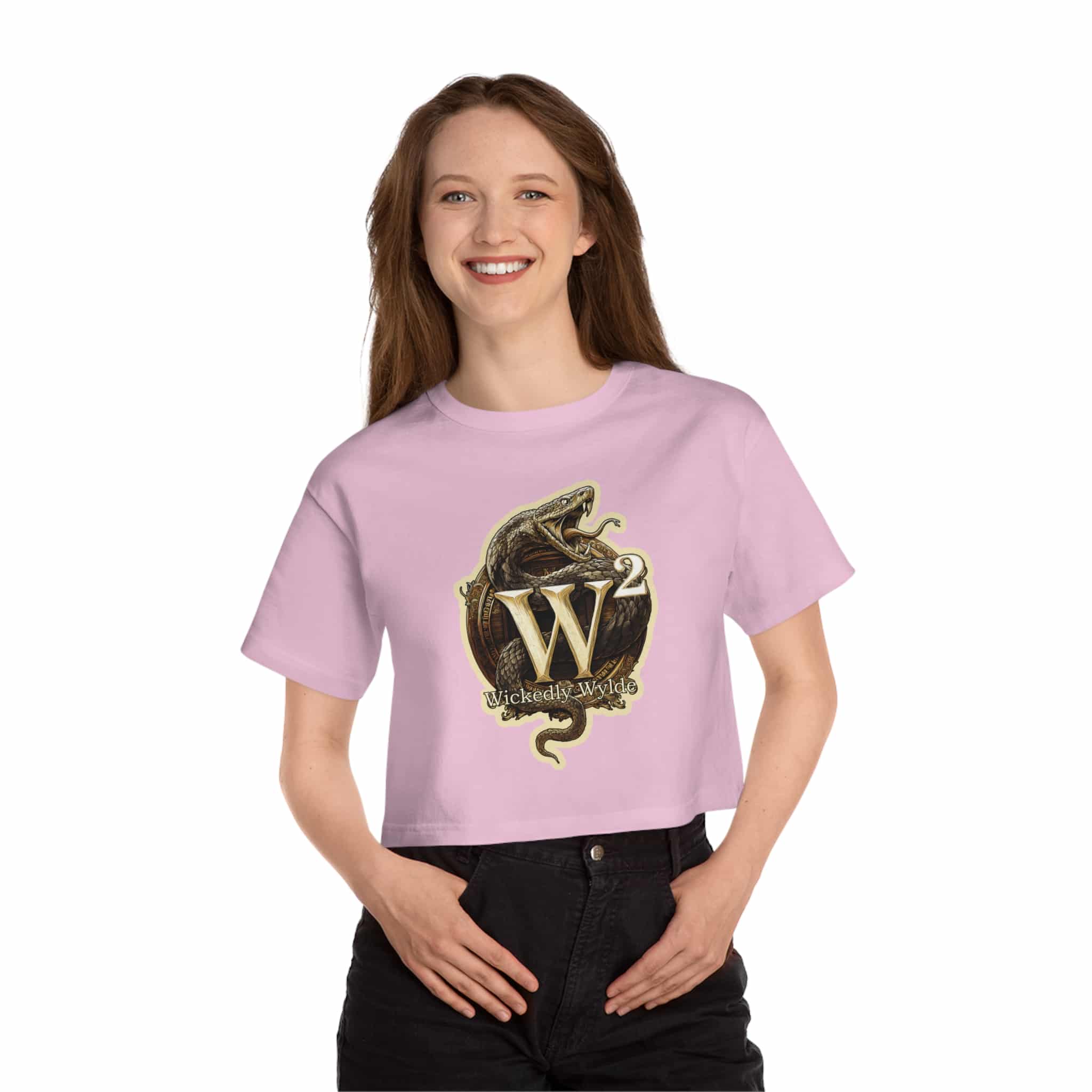 Wickedly Wyldesigns NEW Logo Champion Women's Heritage Cropped T-Shirt - Image 12