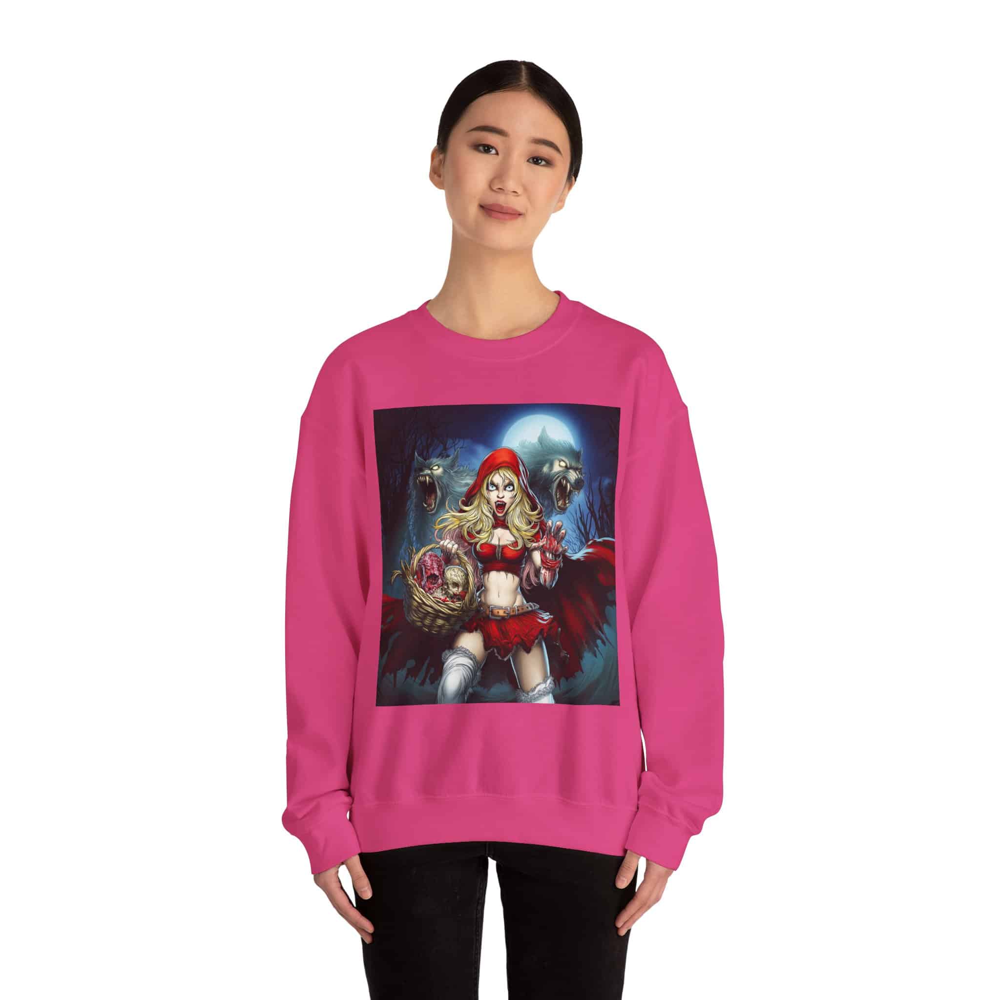 Vampire Red Riding Hood By Ghastly Wicked Tales 2025-02 Unisex Heavy Blend™ Crewneck Sweatshirt - Image 56
