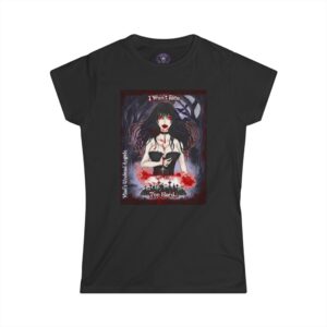 Eve Undead Angel Vampiress – Classic Art w/Text Women's Softstyle Tee