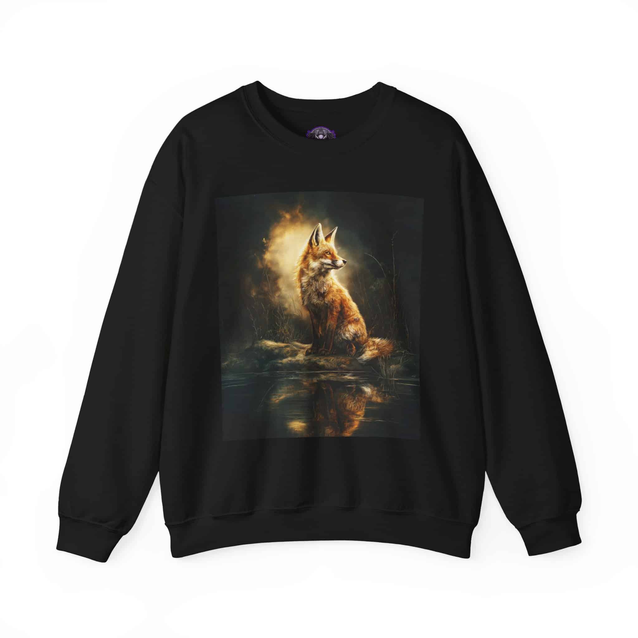 Fox By The Lake Unisex Tee by Wyldesigns Unisex Heavy Blend™ Crewneck Sweatshirt