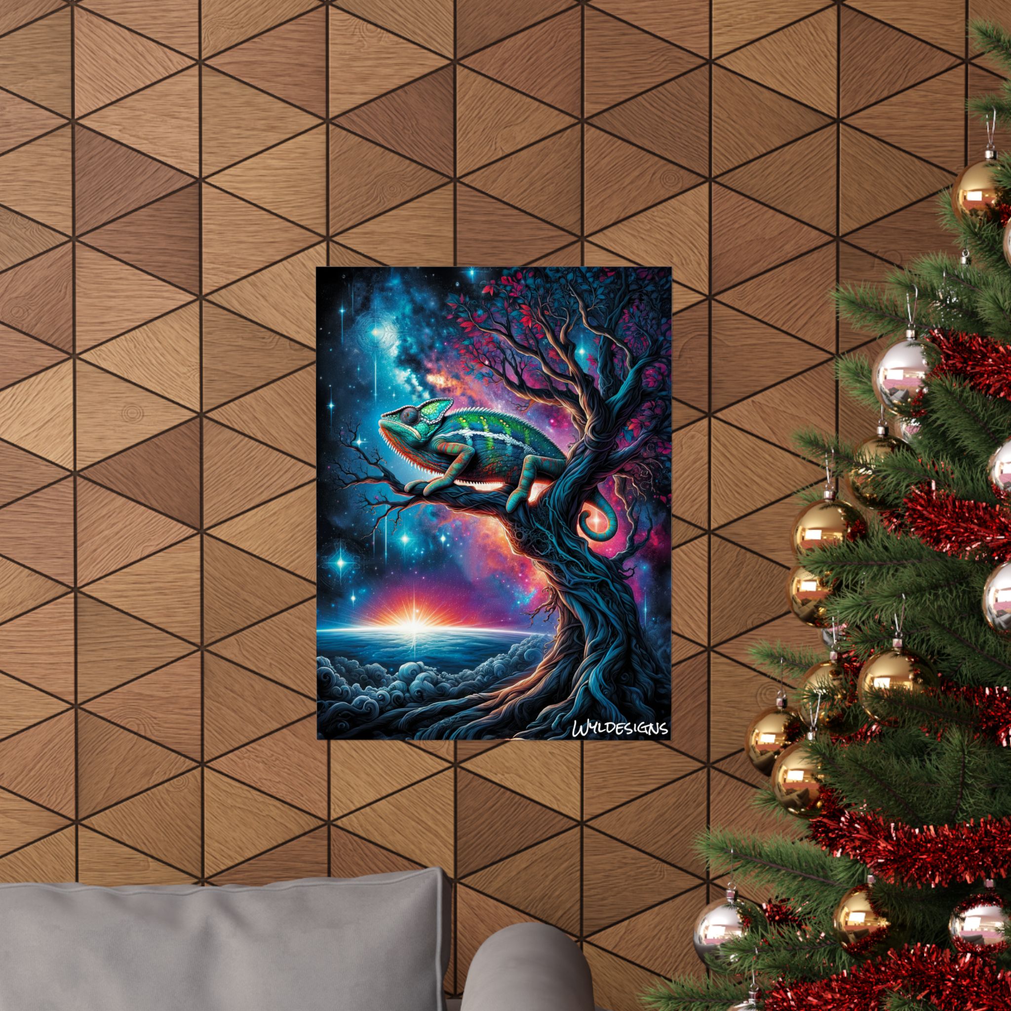 Cosmic Chameleon WD-D004 By Wyldesigns Matte Vertical Posters - Image 4