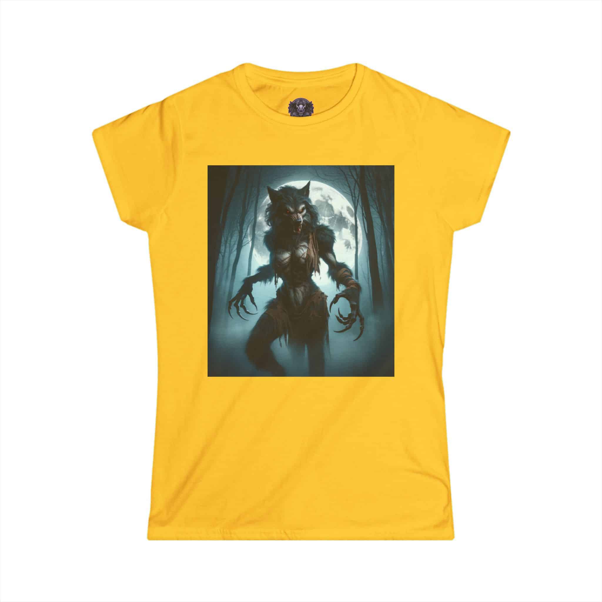 She-Werewolf Full Moon #ML-D-WW01 Women's Softstyle Tee - Image 16
