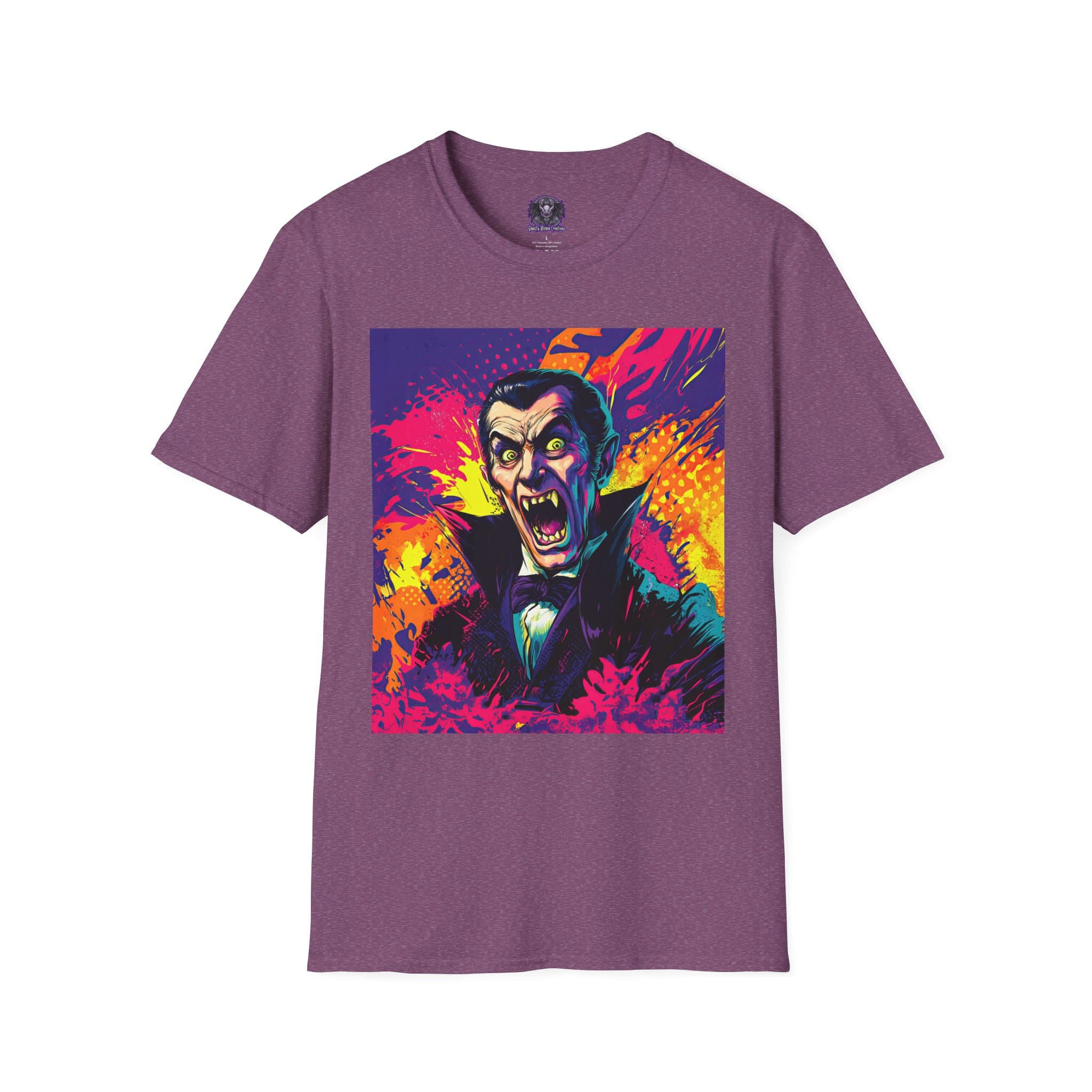 Dracula Pop Art 60's Style Unisex T-Shirt - Image 45