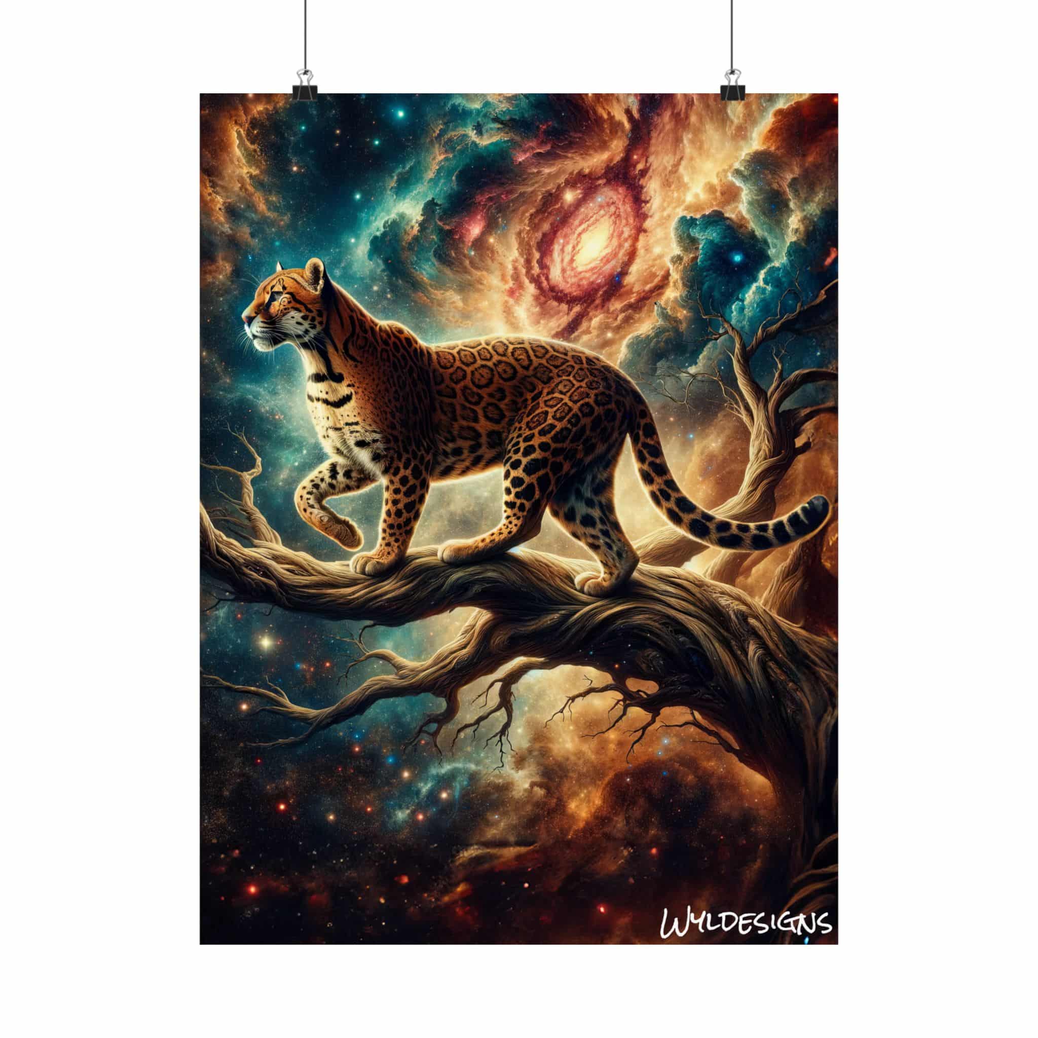 Cosmic Leopard WD-D011 By Wyldesigns Matte Vertical Posters