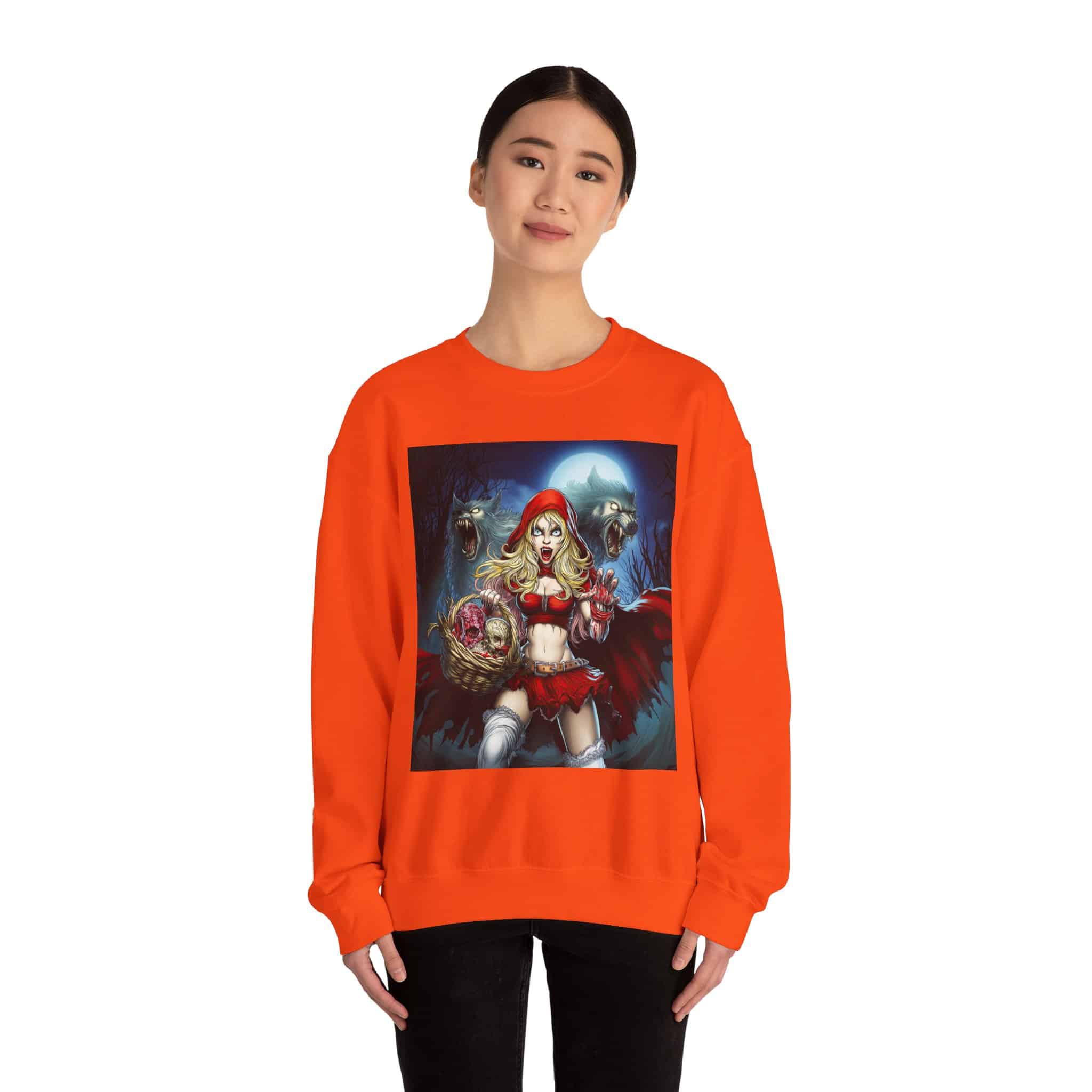 Vampire Red Riding Hood By Ghastly Wicked Tales 2025-02 Unisex Heavy Blend™ Crewneck Sweatshirt - Image 16