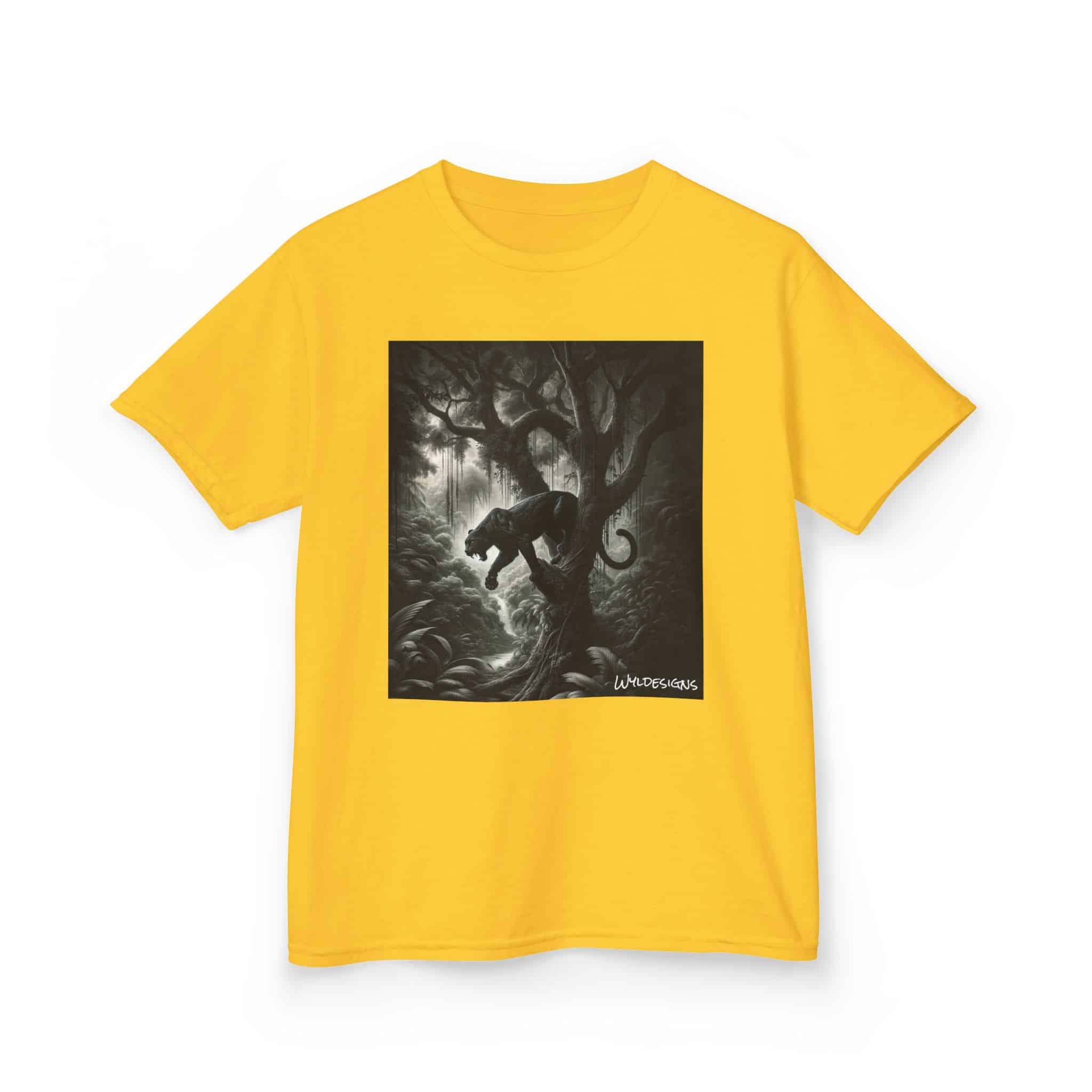 Black Panther WD-D003 By Wyldesigns Kids Heavy Cotton™ Tee - Image 7