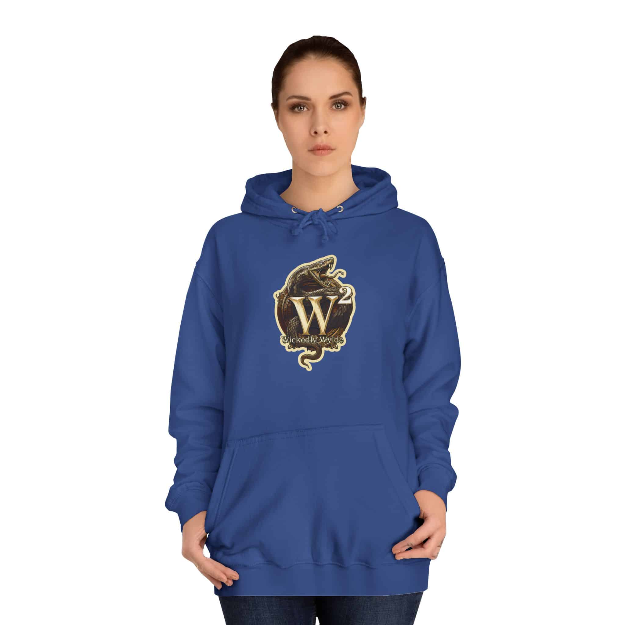Cosmic Dolphins WD-D008 By Wyldesigns Unisex College Hoodie - Image 16