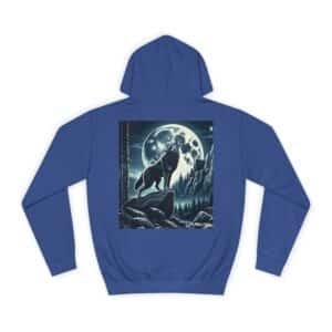 Wolf Howling WD-D001 By Wyldesigns Unisex College Hoodie