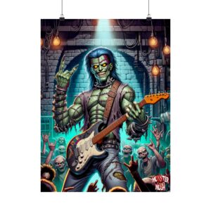 Monster Mosh 2024 Tour Frankie On Guitar MM-D002 Matte Vertical Posters