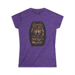 Mama Wolf & Cubs WD-M004 By Wyldesigns Women's Softstyle Tee
