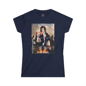 Terri Undead Angel Zombie Police Officer - Classic Art w/Text Re-Issue Women's Softstyle Tee