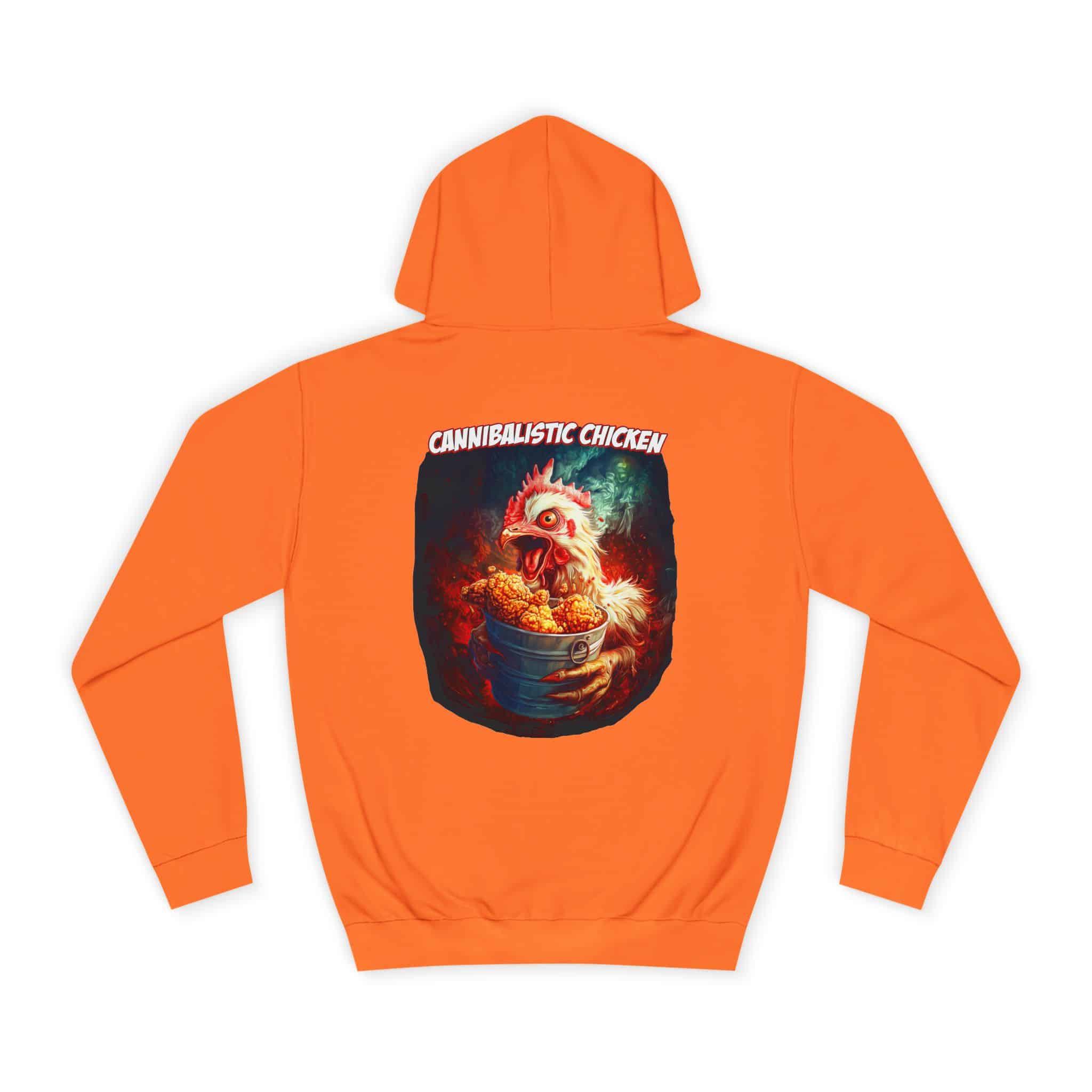 Cannibalistic Chicken Unisex College Hoodie, Funny Hoodie, Unique College Apparel, Gift for Students, Quirky Graphic Sweatshirt - Image 14