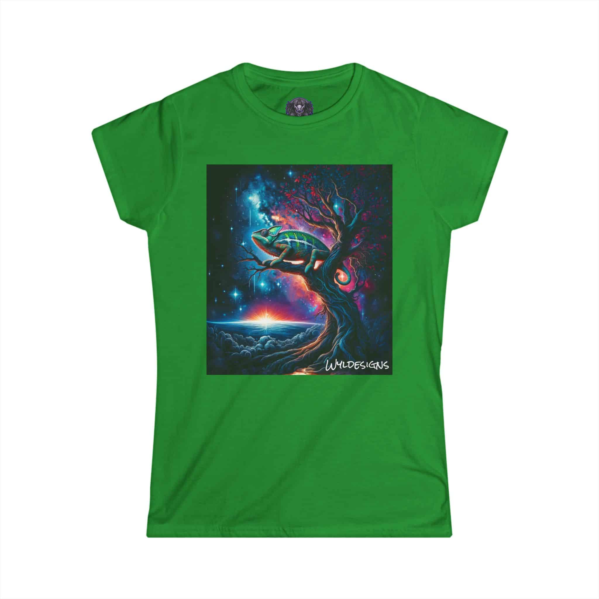 Cosmic Chameleon WD-D004 By Wyldesigns Women's Softstyle Tee
