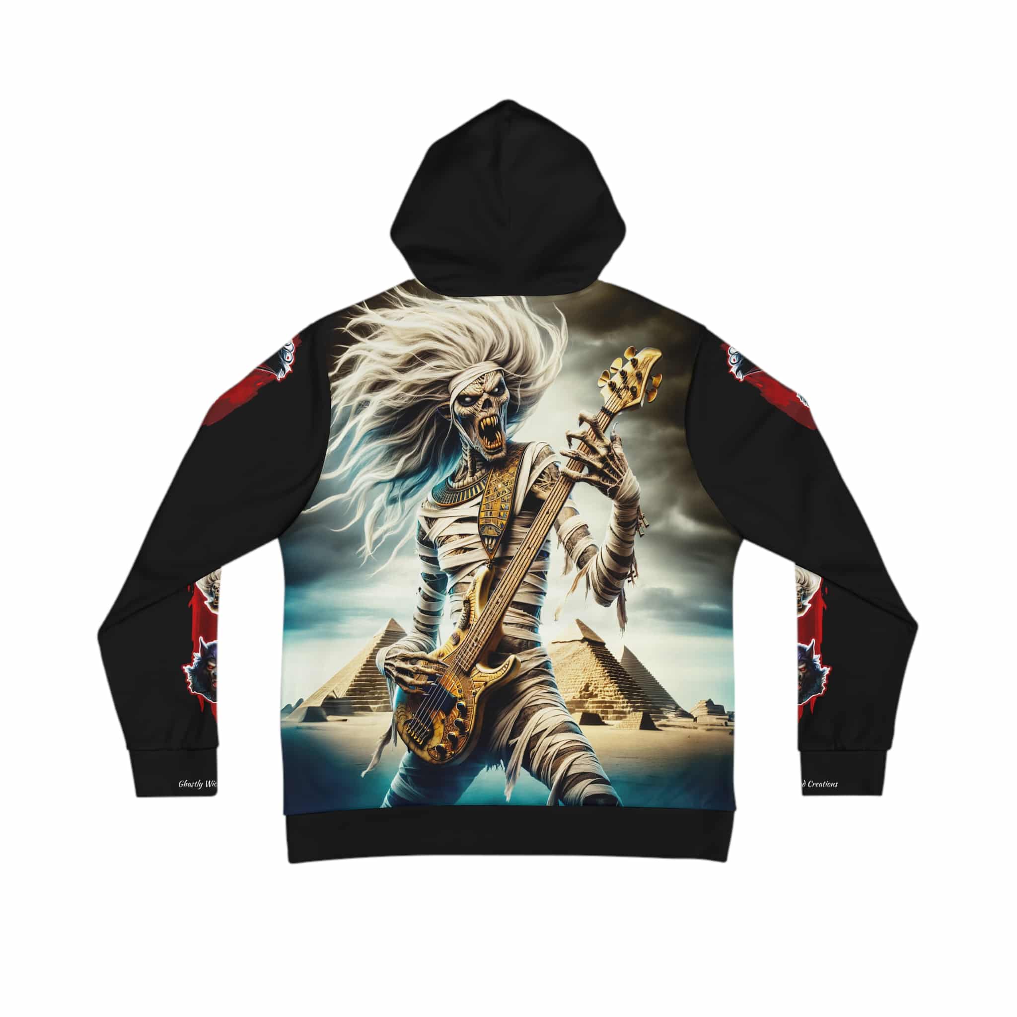 Monster Mosh 2024 Tour Mummy Bass Guitar MM-D003 Men's Hoodie (AOP) - Image 2