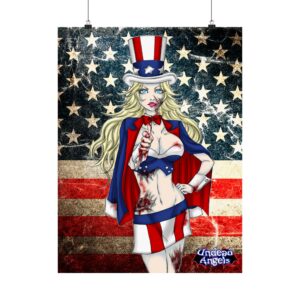 Samantha Undead Angel Patriot – Classic Art Matte Vertical Posters