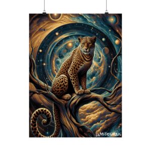 Cosmic Leopard WD-D013 By Wyldesigns Matte Vertical Posters