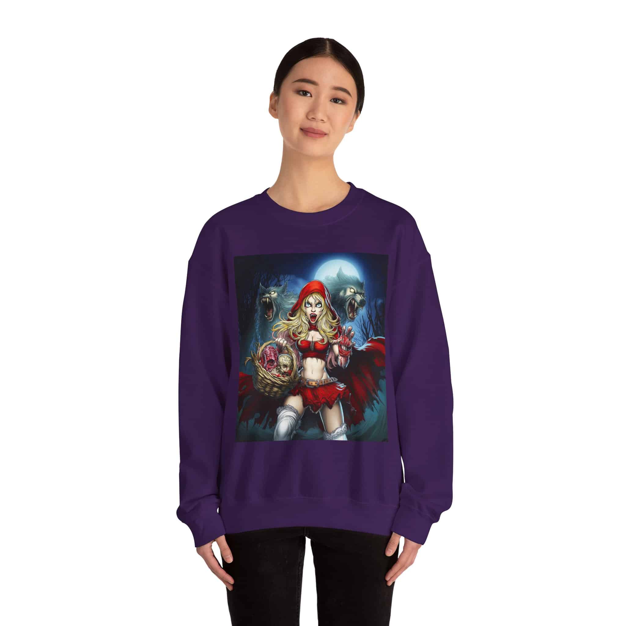 Vampire Red Riding Hood By Ghastly Wicked Tales 2025-02 Unisex Heavy Blend™ Crewneck Sweatshirt - Image 52