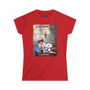 Abigail Undead Angel Nurse – Classic Art w/Text Women's Softstyle Tee