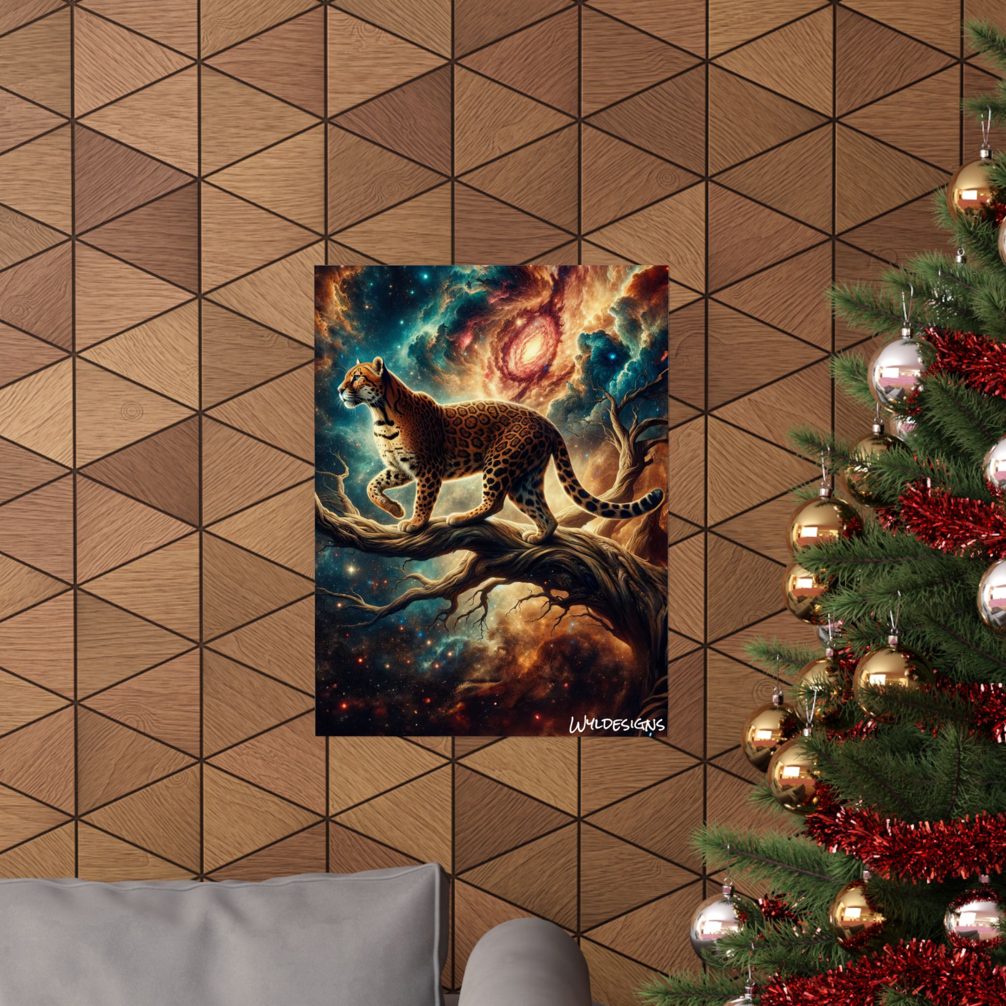 Cosmic Leopard WD-D011 By Wyldesigns Matte Vertical Posters - Image 4