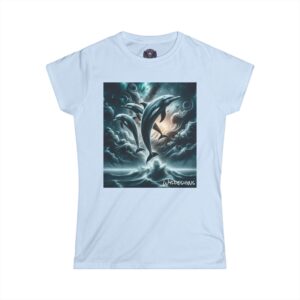 Dolphins Jumping WD-D007 By Wyldesigns Women's Softstyle Tee