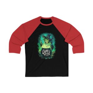 Ghastly Wicked Cauldron Witch Baseball Jersey Tee